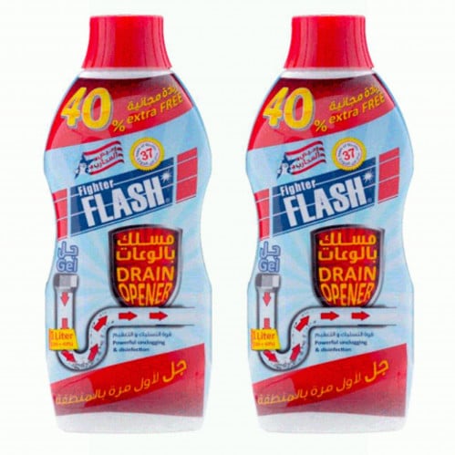 جل مسلك بالوعات 1 لتر *2 FLASH