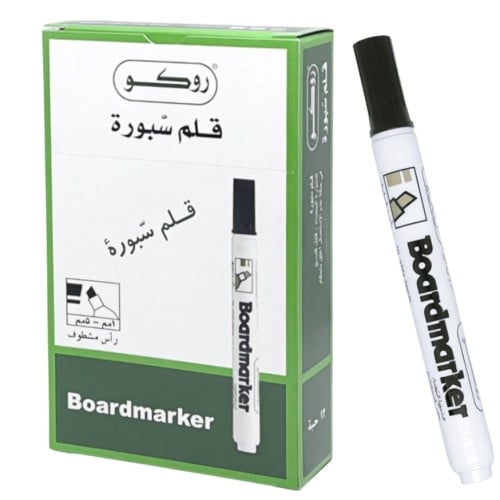 قلم سبورة اسود 1-5 ملم رأس مشطوف ROCO RQ-29003