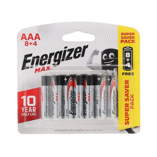 بطارية 1.5 فولت Energizer 8+4 AAA
