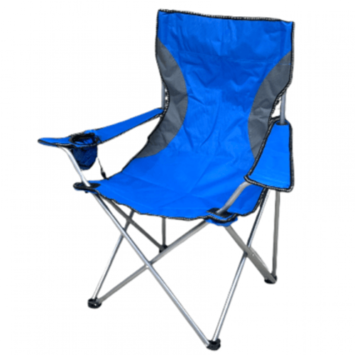 كرسي رحلات قابل للطي مع حامل كوب في الذراع