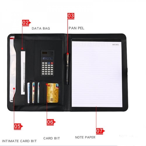 ملف فولدر جلد مع آلة حاسبة Sbc 4538