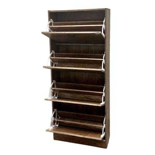 دولاب أحذية بني 4 أدوار AW9809-4