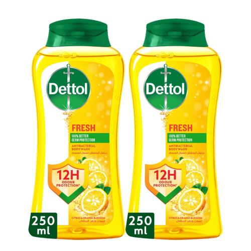 ديتول كوول غسول للجسم بعطر الليمون وزهر البرتقال 2*250 مل Dettol