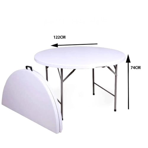 طاولة فايبر دائرية قابلة للطي 122*122*74 سم 122YZ-...