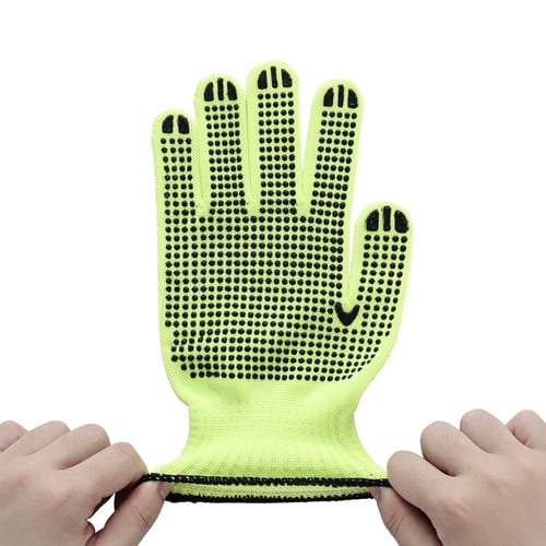 قفازات قطن أصفر منقط أسود 3 اجواز LAWAZIM K11304