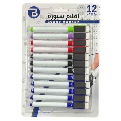 طقم اقلام سبورة 12 قلم Bookey BQ-2055