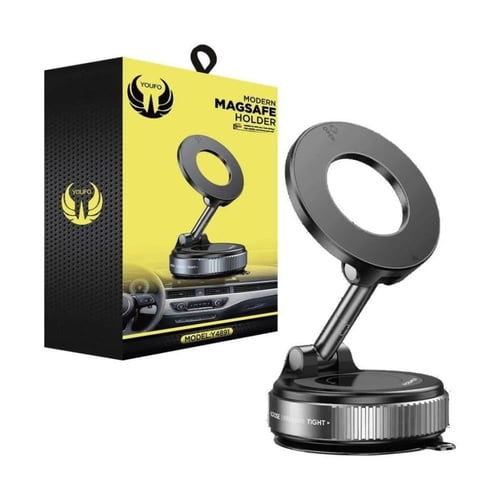 حامل جوال مغناطيس بتقنية الشفط يدعم ماج سيف 360 در...