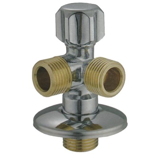 محبس زاوية مخرجين 1/2 انش كروم DOLPHY DAV-004CH