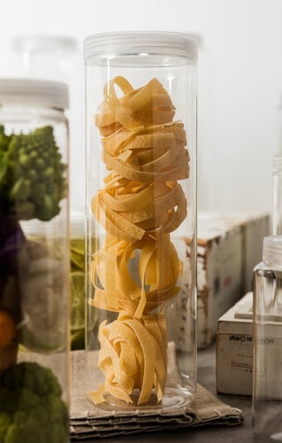 برطمان مع غطاء بلاستيك شفاف 4 قطع 750 مل BADRA B-0...