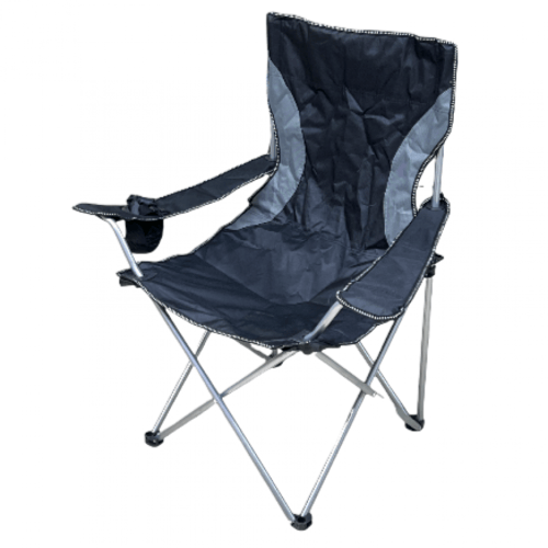 كرسي رحلات قابل للطي مع حامل كوب في الذراع