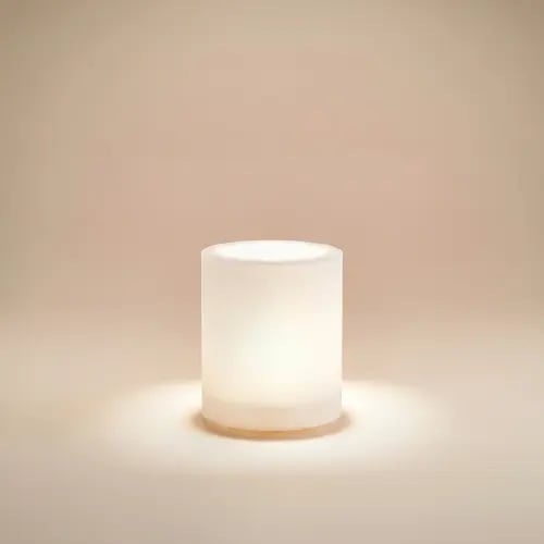 حوض شكل دائرة وسط إضاءة LED