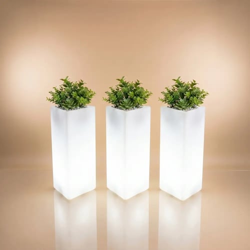 طقم 3 احواض مثلث طولي كبير إضاءة LED