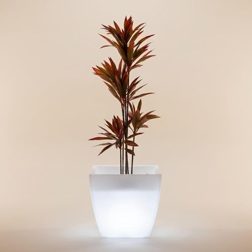 حوض زرع مودرن مربع معكوف LED