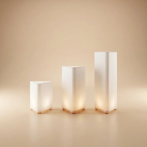 طقم استاند مثلث إضاءة LED