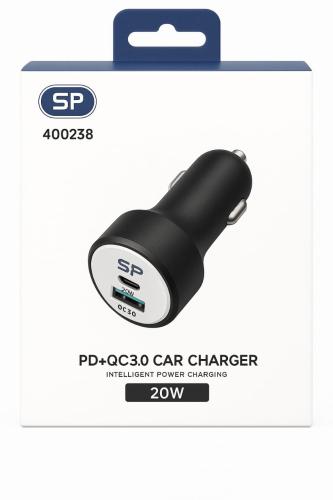 Car charger of type 0.3CQ+DP with a capacity of 20...