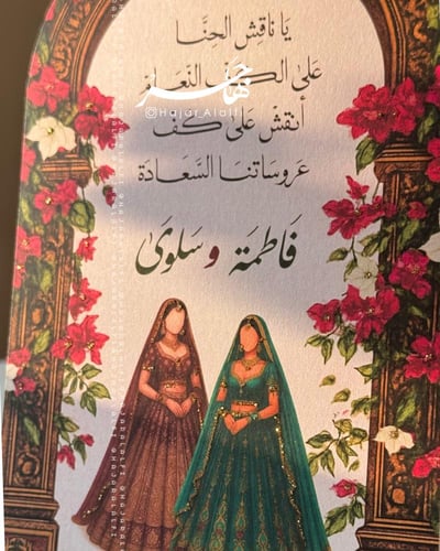 كرت طاولة لمناسبة غمرة