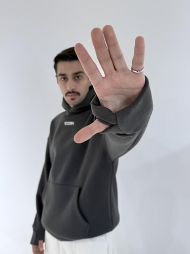 بلوفر رمادي - Grey Hoodie