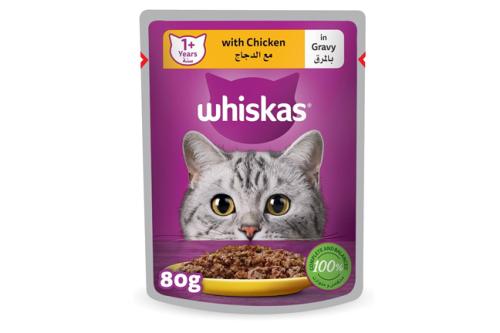 ويشكا طعام قطط جونيور مع الدجاج 80 جم