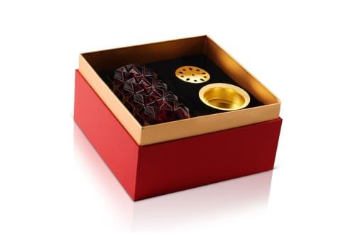 مبخرة الأحجار الكريمة - كريستال أحمر