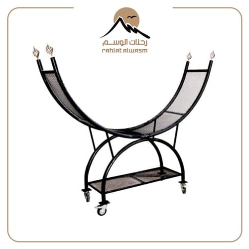 حامل حطب كبير مقوس - تصميم عملي لتحمل الأوزان الكب...