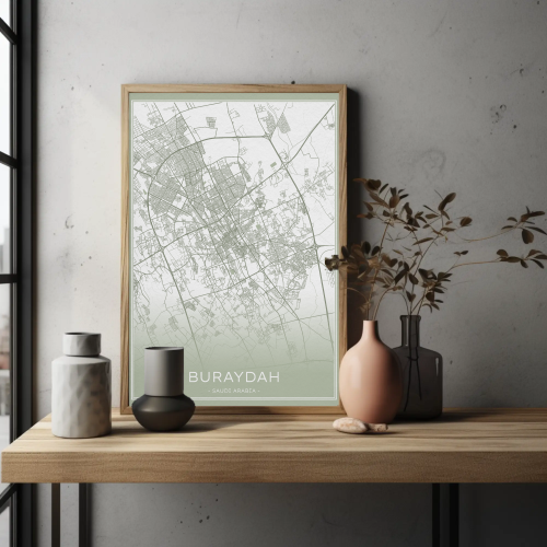 لوحة كانفس مدينة بريدة لون زيتي