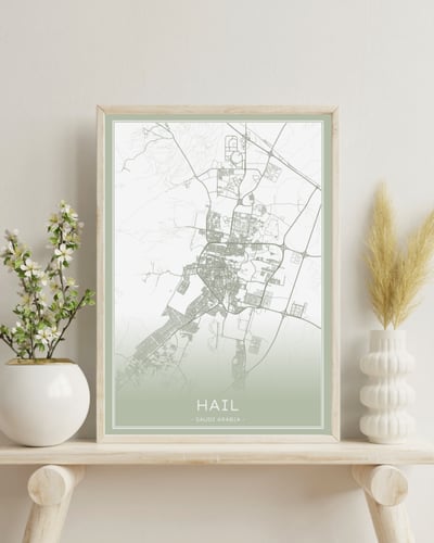 لوحة كانفس مدينة حائل لون زيتي