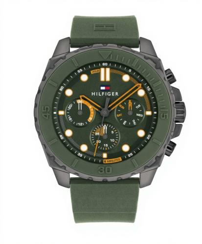 Tommy Hilfiger Morga Army watch green rubber Army...