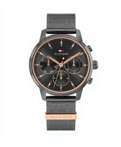 Tommy Hilfiger Blake Gun Metal Mesh stainless stee...