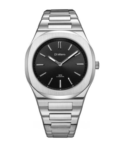 D1 Milano Ultra Thin Groovy silver stainless steel...