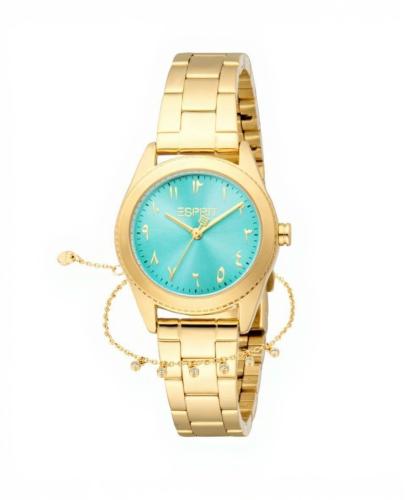 Emery Spirit Watch Gold Stainless Steel Tiffany with bracelet for women