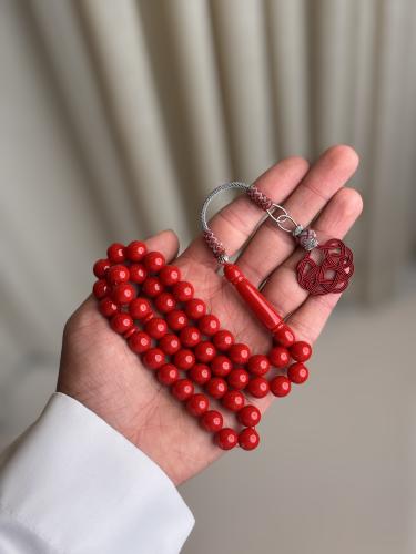 سبحة بكلايت عنابي طربزونة نحاس حمراء