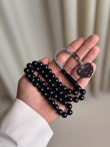 سبحة بكلايت أسود ملكي طربزونة نحاس سوداء