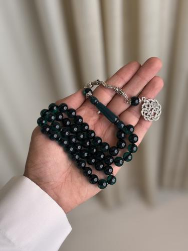 سبحة بكلايت اخضر شفاف