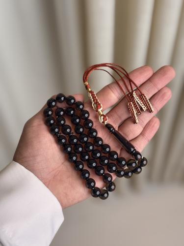سبحة بكلايت بني شفاف شكة بني مع ابيض