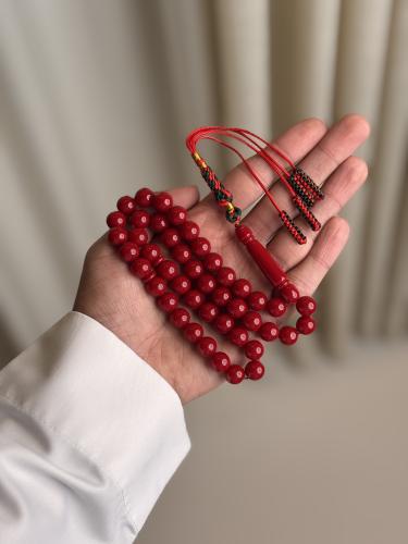 سبحة بكلايت عنابي ملكي شكة احمر مع اخضر