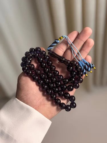 سبحة زعفران حرباء بنفسجي شفاف شكة
