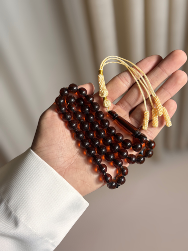 سبحة بكلايت بني داكن شكه صفراء