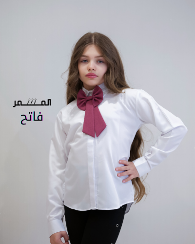 ربطة عنق فيونكة طويلة - وردي