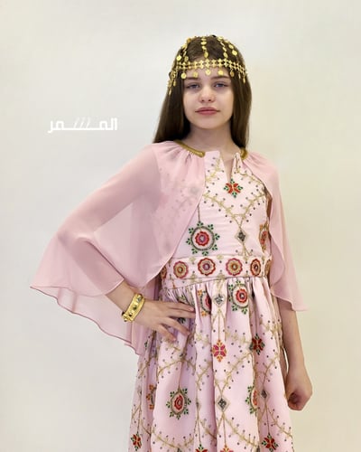 فستان ناصفة 12- وردي فاتح