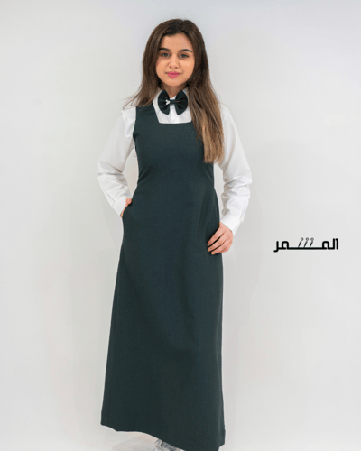 مريول اخضر - ياقة مربعة