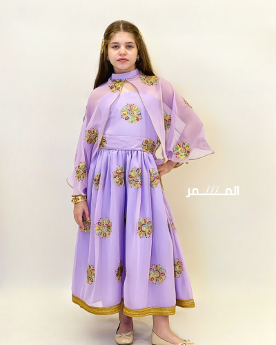 فستان ناصفة 08 - بلون الافندر