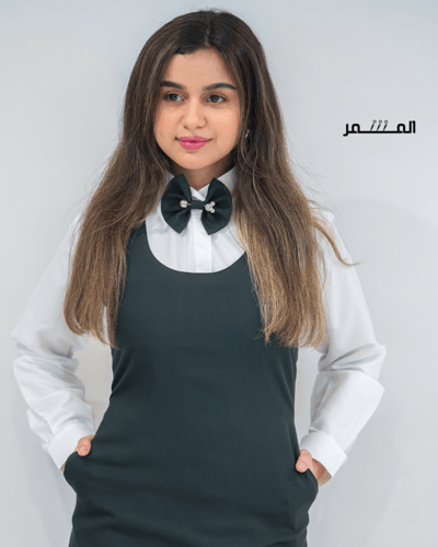 مريول اخضر - ياقه دائريه