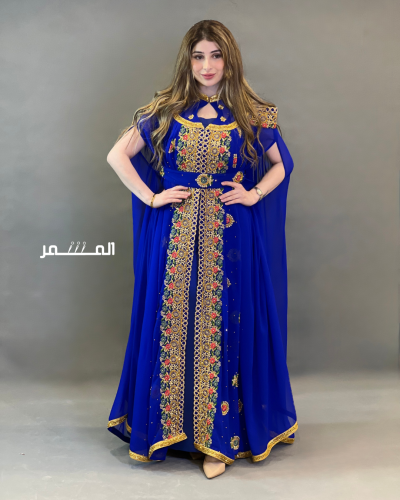 فستان خليجي ازرق