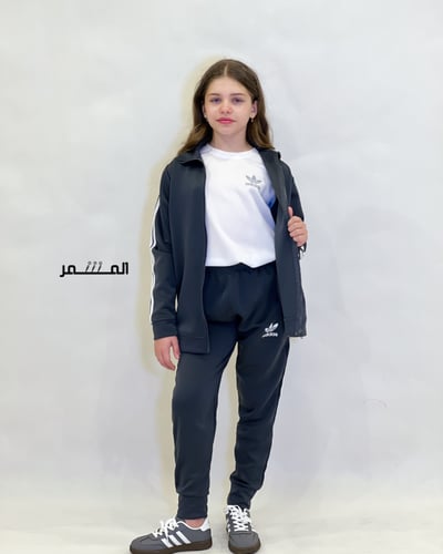 بدلة رياضة ( اطفال ) -رصاصي