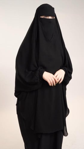 خمار اسلامي مع نقاب إسلامي مجانا