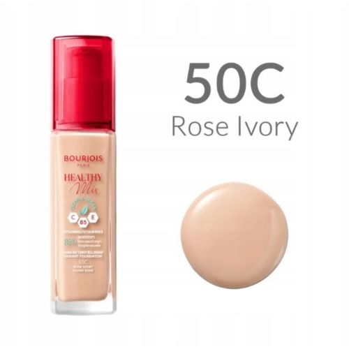 كريم اساسBourjois Healthy Mix 50C روز ايفوري 30 مل بفيتامينات C وE وB5