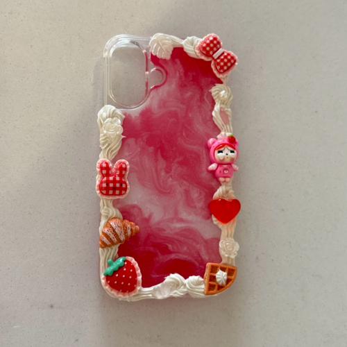 Strawberry lollipop phone case