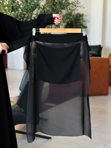 نقاب بغطاء شيفون