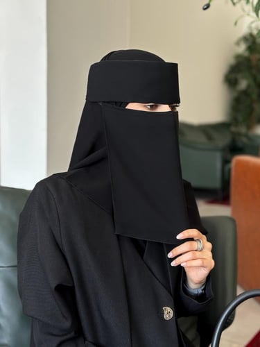 نقاب قطن إسلامي( مشبك)