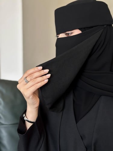 نقاب قطن إسلامي( مشبك)